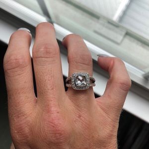 *SOLD*David Yurman Petite Albion White Topaz Ring